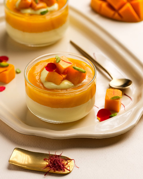 Layered Mango & Saffron Pudding